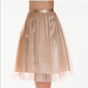 Boston Proper Black Tulle A-Line Skirt size M